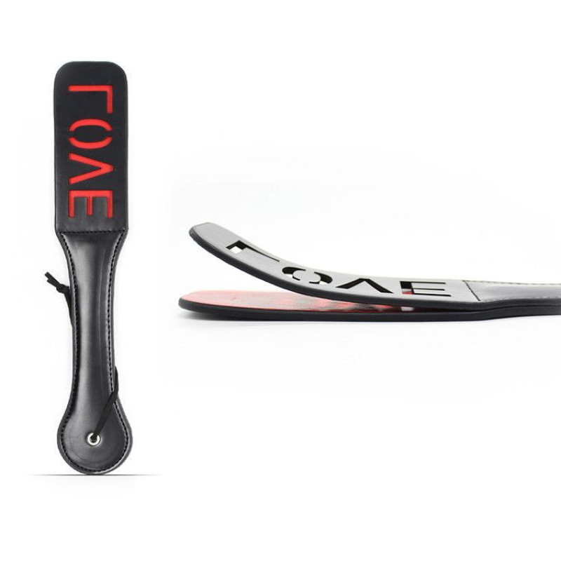 Паддл зі словом LOVE - Sportsheets Leather Love Impression Paddle