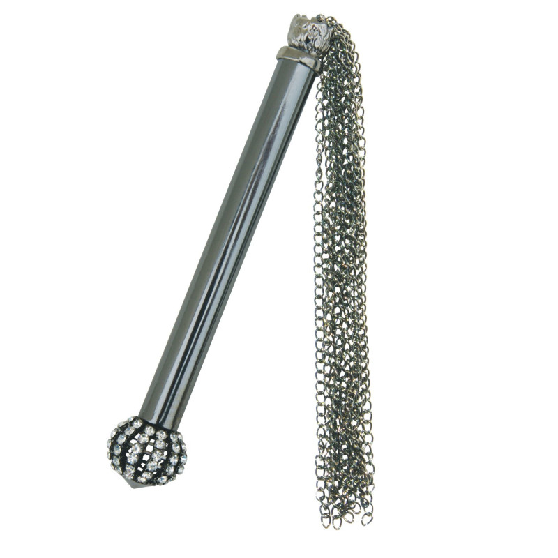Металевий батіг Sportsheets Midnight Jeweled Chain Tickler