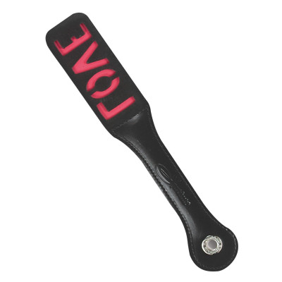 Паддл зі словом LOVE - Sportsheets Leather Love Impression Paddle
