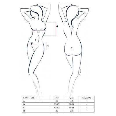Еротичний костюм стюардеси Passion Erotic Line BRIGITTE SET синій