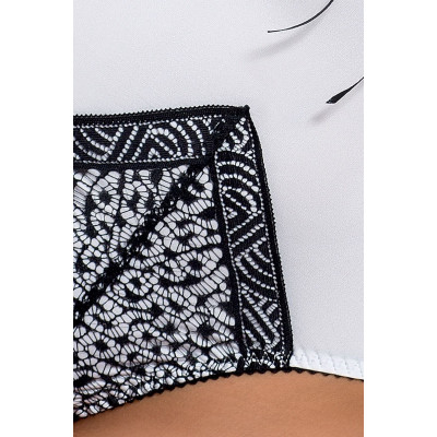 Еротичне боді монокіні SUELO BODY white L/XL - Passion Exclusive