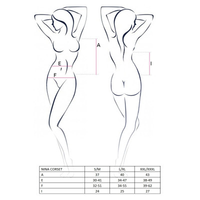 Корсет з пажами NINA CORSET L/XL - Passion, трусики, леопардовий