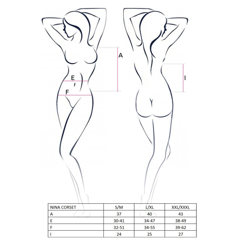 Корсет з пажами NINA CORSET L/XL - Passion, трусики, леопардовий
