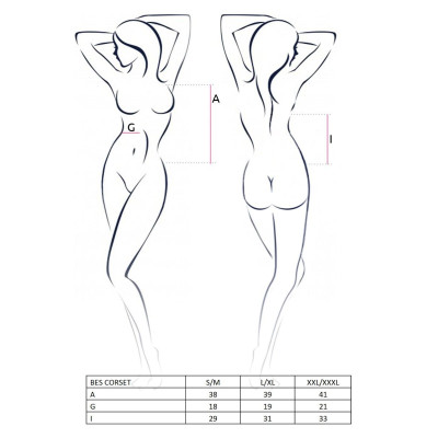Корсет плаття латекс з пажами BES CORSET white XXL/XXXL - Passion Exclusive, стрінги, шнурівка