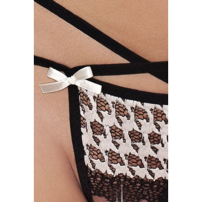 Трусики стрінги з доступом TALIA THONG black L/XL - Passion Exclusive