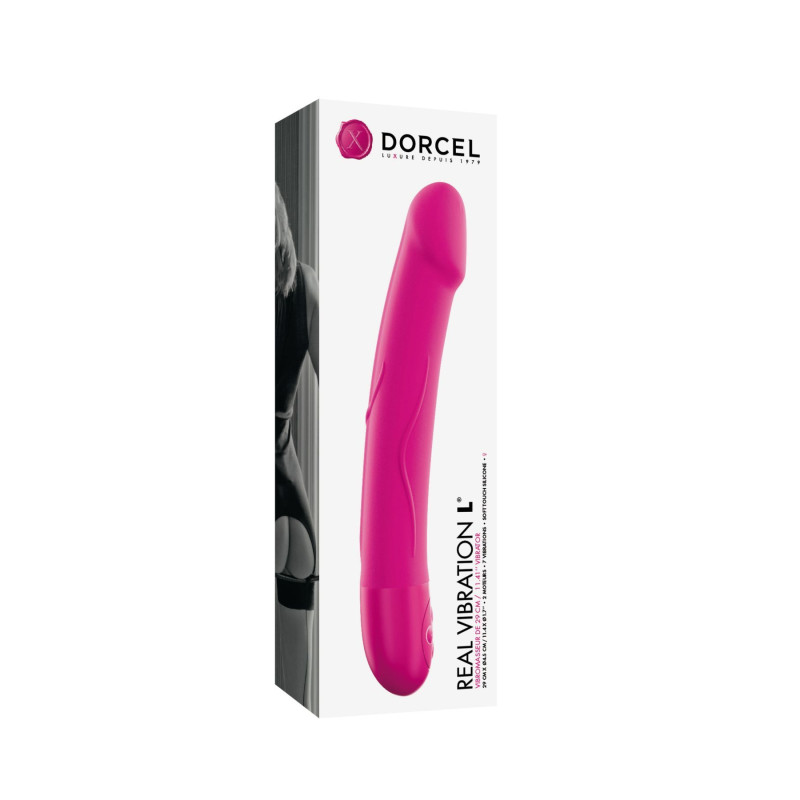 Мега вібратор Dorcel Real Vibration L Magenta з двома моторами