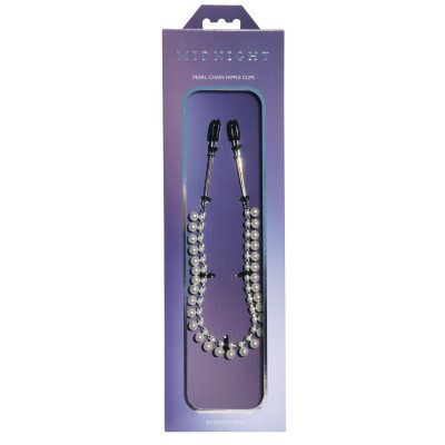 Прикраса ланцюжок з зажимами для сосків Sportsheets Midnight Pearl Chain Nipple Clips