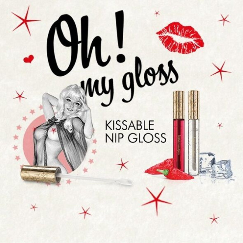 Зігріваючий та охолоджуючий блиск для сосків Bijoux Indiscrets Kissable Nip Gloss DUET (2х13мл)