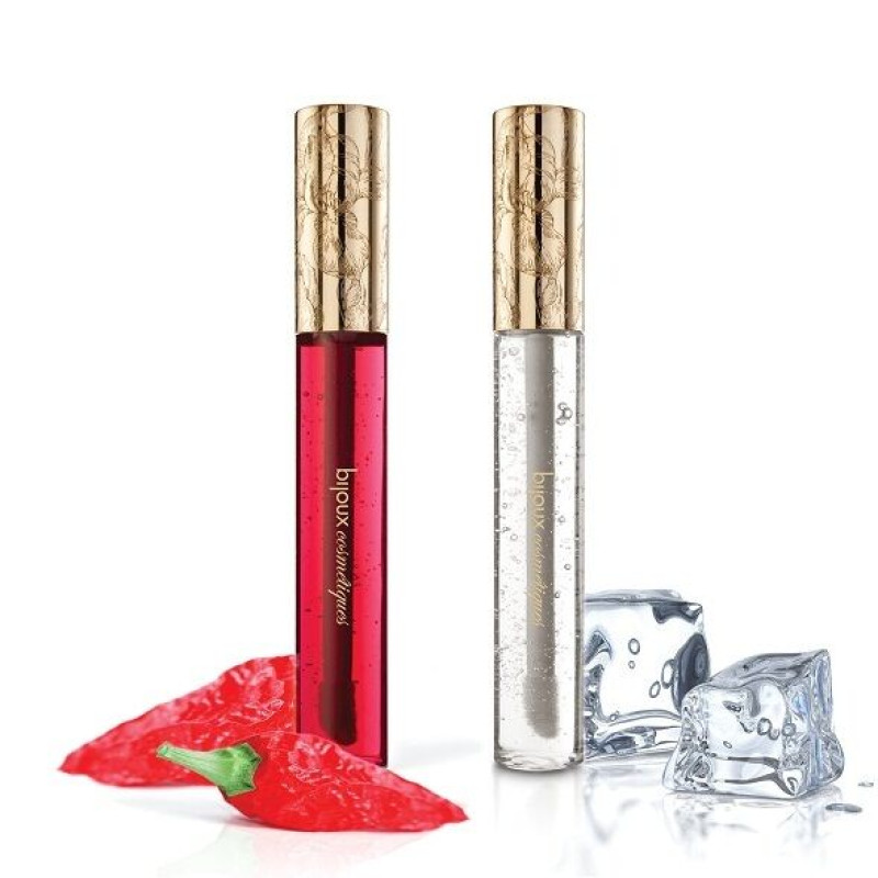 Зігріваючий та охолоджуючий блиск для сосків Bijoux Indiscrets Kissable Nip Gloss DUET (2х13мл)