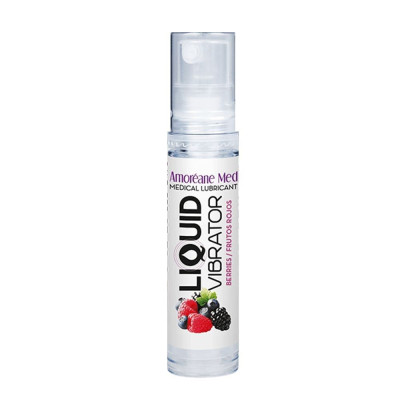 Лубрикант з легким ефектом вібрації Amoreane Med Liquid Vibrator Berries (10 мл)