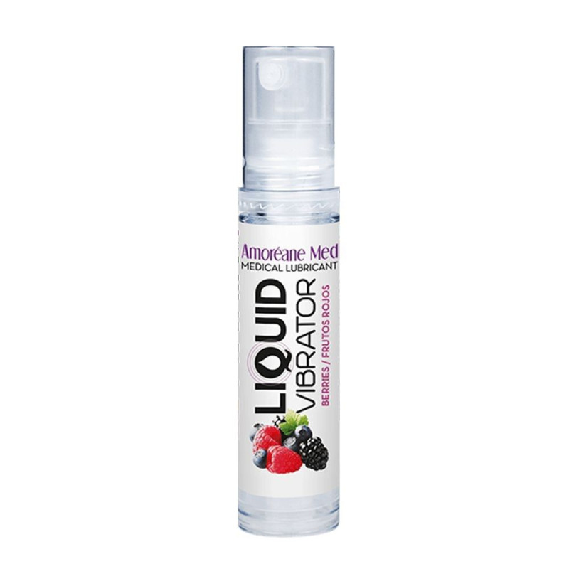 Лубрикант з легким ефектом вібрації Amoreane Med Liquid Vibrator Berries (10 мл)