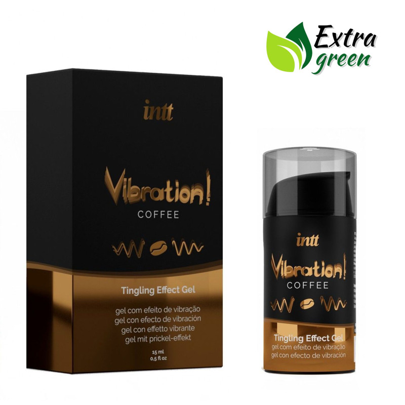 Рідкий вібратор Intt Vibration Coffee (15 мл) EXTRA GREEN, їстівний, зігріваючий ефект