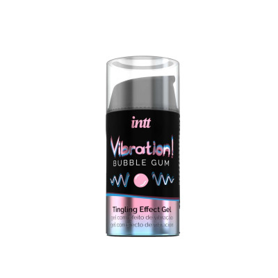 Рідкий вібратор Intt Vibration Bubble Gum Жуйка (15 мл) EXTRA GREEN, їстівний, зігріваючий ефект