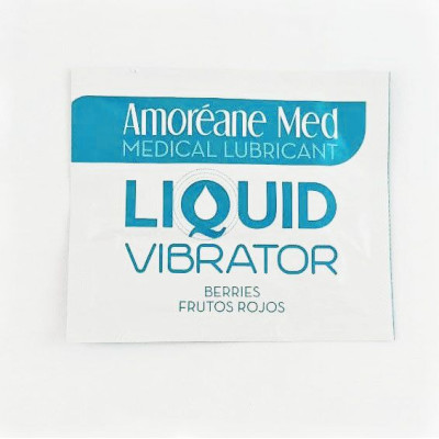 Пробник лубриканта з легким ефектом вібрації Amoreane Med Liquid Vibrator Berries (2 мл)