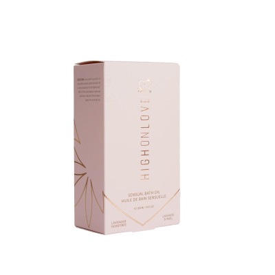 Преміальне масло для ванн HighOnLove Bath Oil - Лаванда Honeybee (100 мл) з маслом насіння конопель