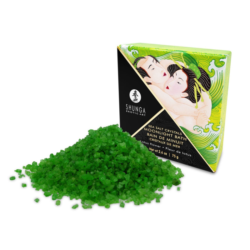 Сіль для ванни Shunga Moonlight Bath - Квітка Лотосу (75 гр), сіль Мертвого моря, аромамасла