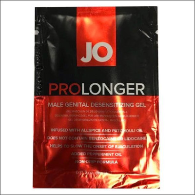 Пролонгер гель JO Prolonger Gel (5 мл) з маслом перцевої м'яти, гвоздичної перцю і пачулі