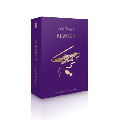 Романтичний подарунковий набір RIANNE S Ana's Trilogy Set II: пробка 2,7 см, ласо для сосків, маска