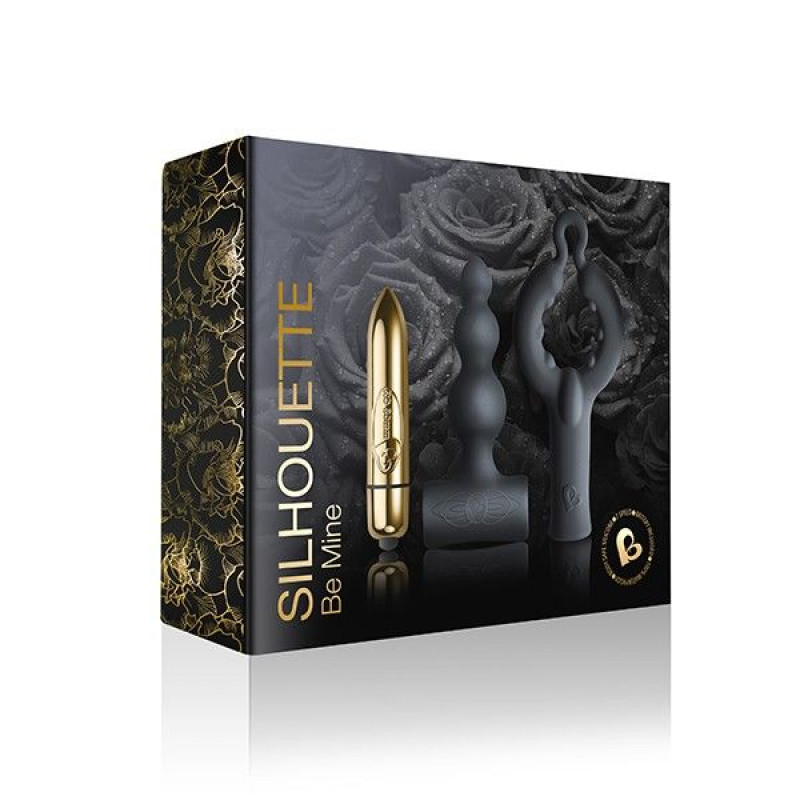 Вібронабір Rocks Off Silhouette - Be Mine: анальний стимулятор, ерекційне кільце і вібропуля