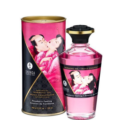 Їстівне розігріваюче масло Shunga Aphrodisiac Warming Oil - Малина 100 мл