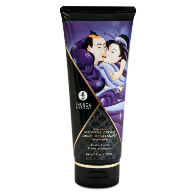 Їстівний масажний крем Shunga Kissable Massage Cream - Екзотичні Фрукти 200 мл