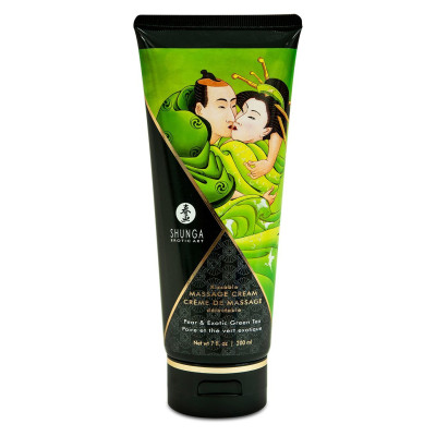 Їстівний масажний крем Shunga Kissable Massage Cream - Груша та Зелений чай 200 мл