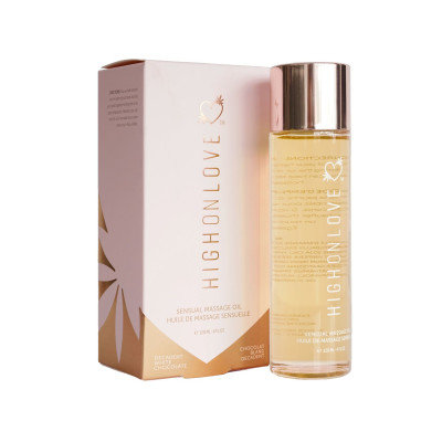 Масажне масло HighOnLove Massage Oil - Decadent White Шоколад (120 мл) з маслом насіння конопель