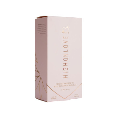 Масажне масло HighOnLove Massage Oil - Lychee Martini (120 мл) з маслом насіння конопель