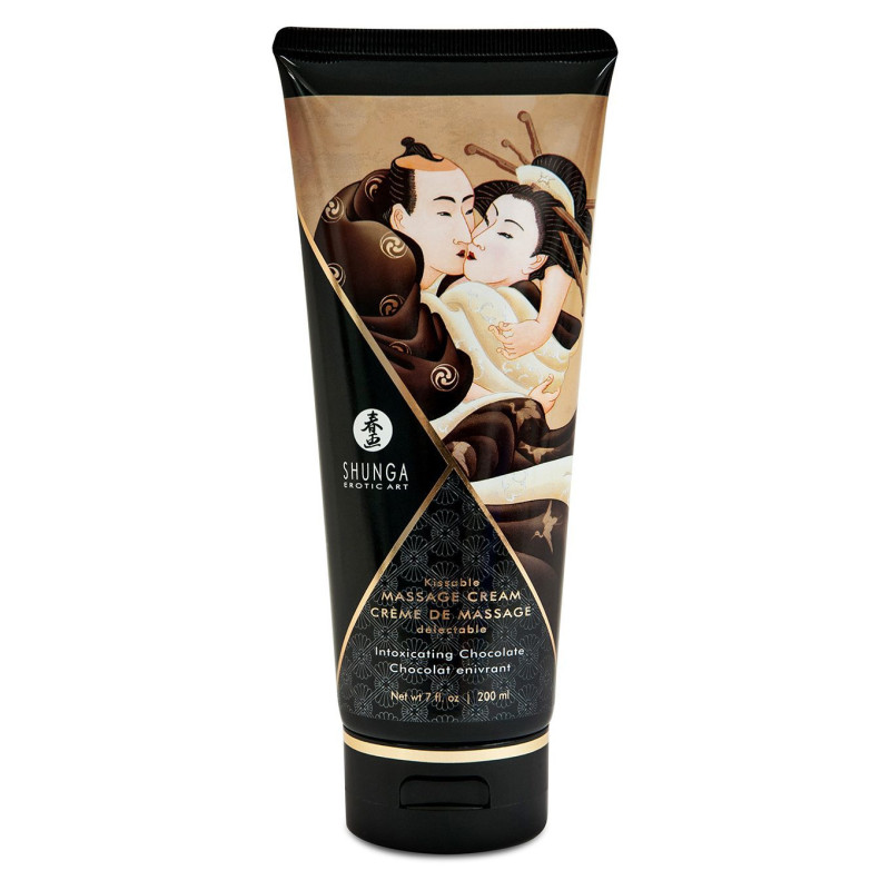 Їстівний масажний крем Shunga Kissable Massage Cream - П'янкий Шоколад (200 мл)