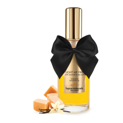 Розігріваюча олія Bijoux Indiscrets Light my Fire - Солона карамель 100 мл