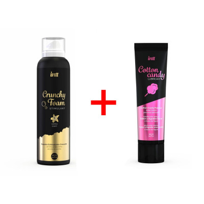 INTT Promo 2: Масажна піна Crunchy Foam Ваніль (150 мл) + змазка Cotton Candy (100 мл) безкоштовно