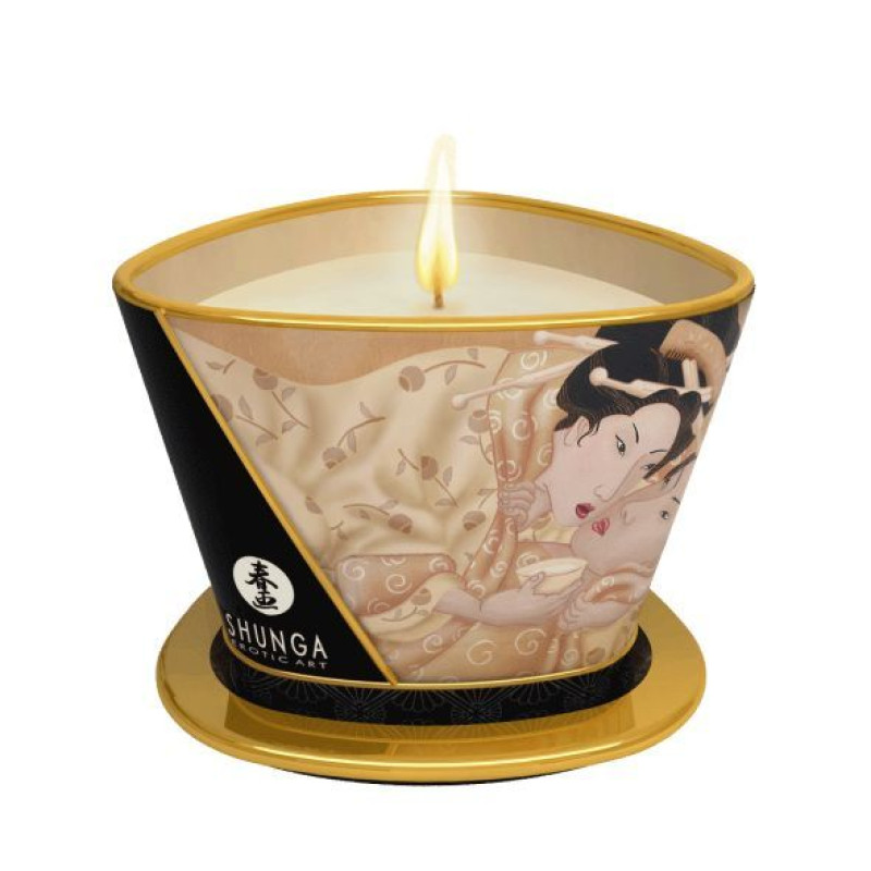 Масажна свічка Shunga Massage Candle - Ваніль (170 мл) з афродизіаками