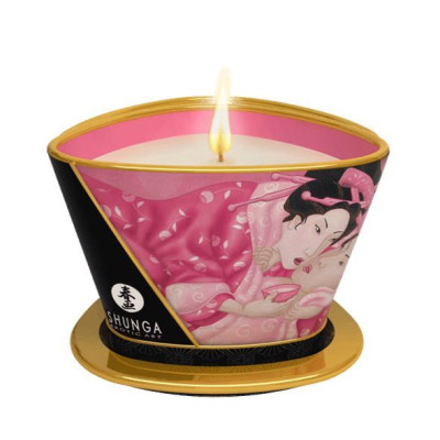 Масажна свічка Shunga Massage Candle - Пелюстки Троянд (170 мл) з афродизіаками