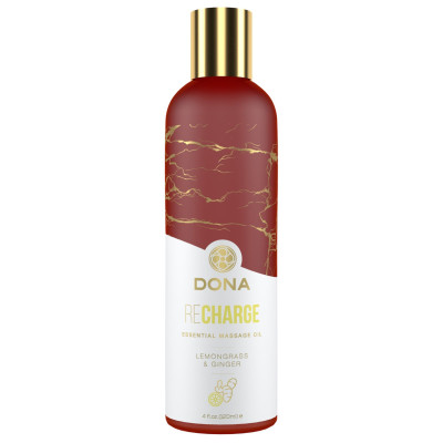 Натуральне масажне масло DONA Recharge - Lemongrass & Gingerl 120 мл (термін придатності до 11.21)