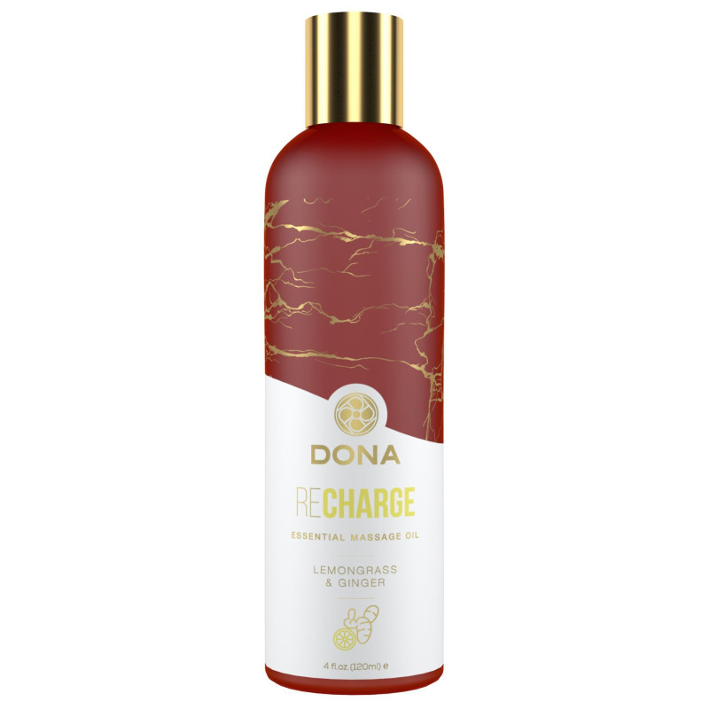 Натуральне масажне масло DONA Recharge - Lemongrass & Gingerl 120 мл (термін придатності до 11.21)