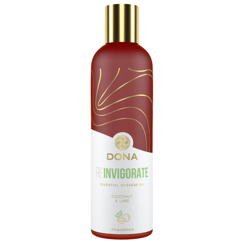 Натуральне масажне масло DONA Reinvigorate - Кокос & Lime (120 мл) (термін придатності до 11.21)