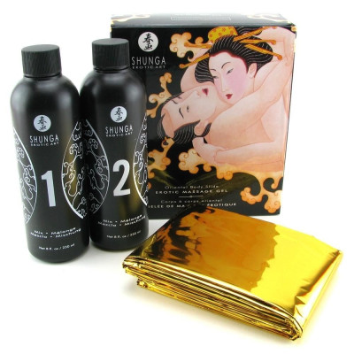 Гель для NURU масажу Shunga Oriental Body-to-Body - Melon Mango (2 x 225 мл) (помятат упаковка)
