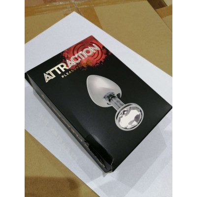 Анальна пробка з кристаллом MAI Attraction Toys №73 (пом'ята упаковка)