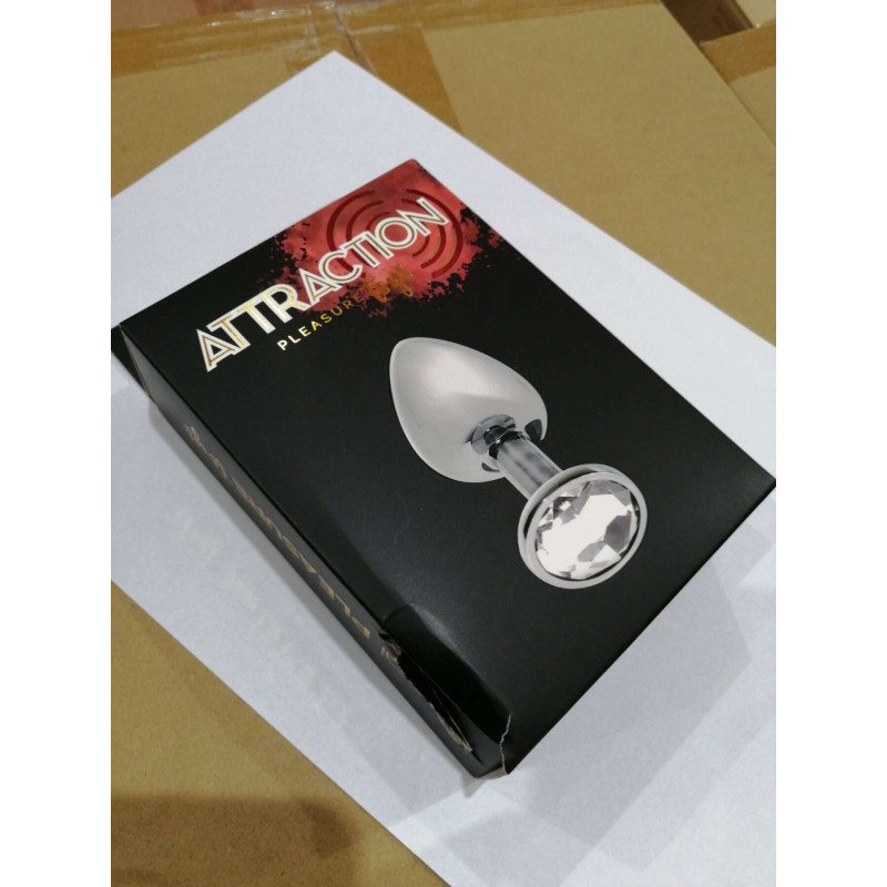 Анальна пробка з кристаллом MAI Attraction Toys №73 (пом'ята упаковка)