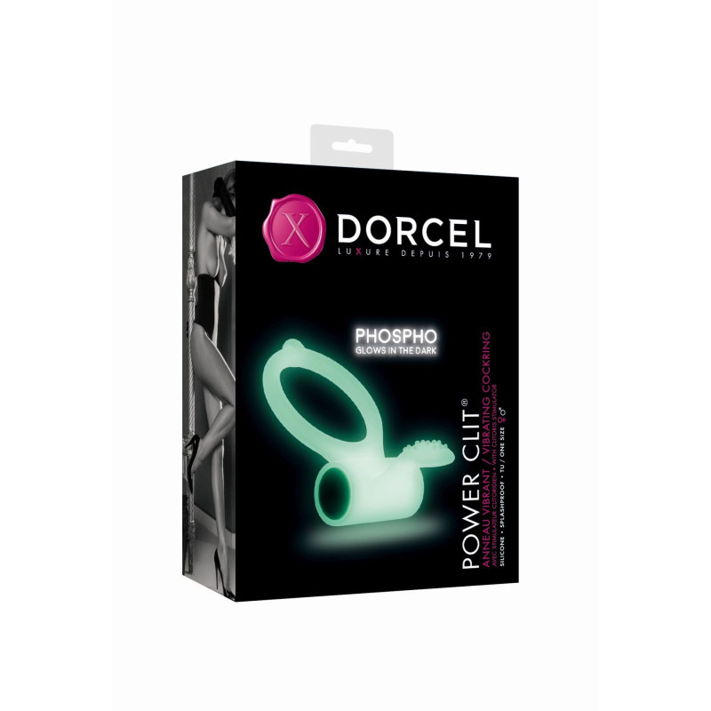 Ерекційне кільце Dorcel Power Clit White PHOSPHO (пом'ята упаковка)