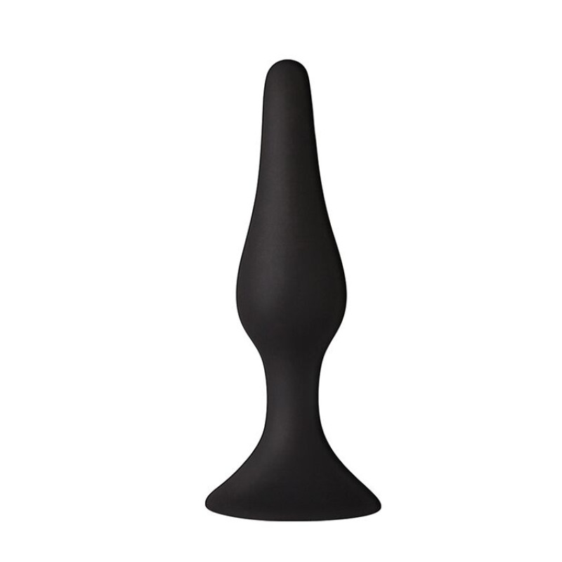 Анальна пробка на присосці MAI Attraction Toys №34 Black (пом'ята упаковка)