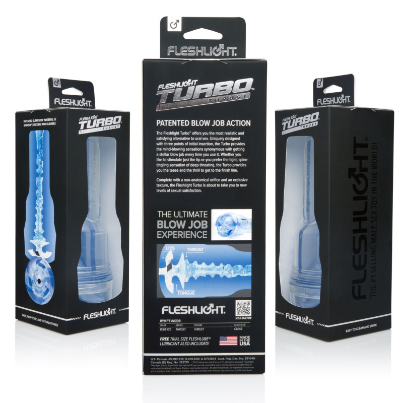Мастурбатор Fleshlight Turbo Thrust Blue Ice (пом'ята упаковка)