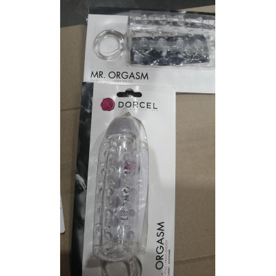 Насадка на член Dorcel Mr. Orgasm з кільцем для мошонки, ультрастимулюючий рельєф (пом'ята упаковка)