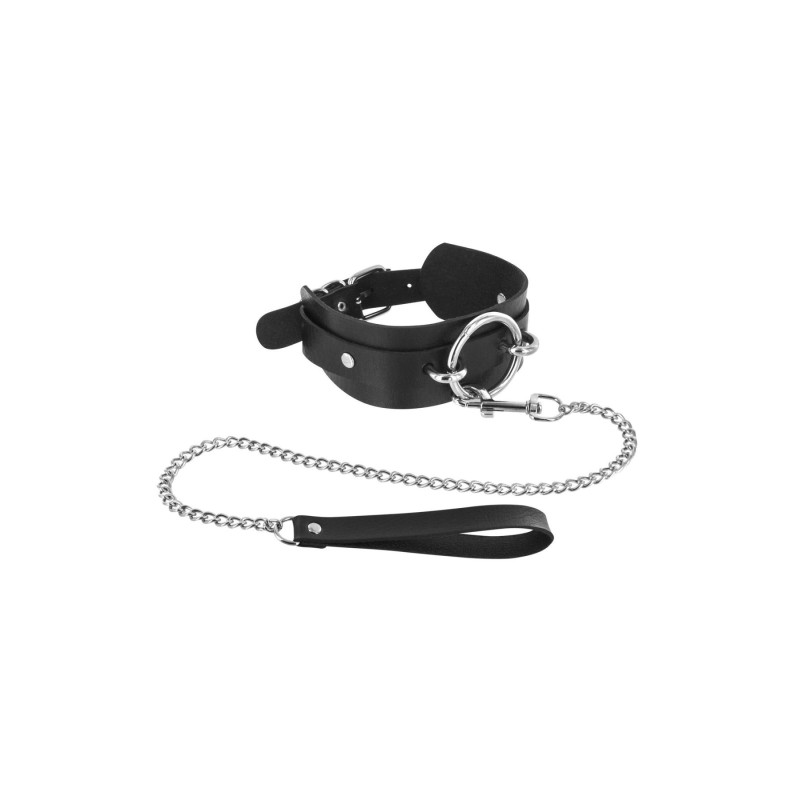 Нашийник з великим кільцем і з повідцем Fetish Tentation Ring and Leash (пом'ята упаковка)