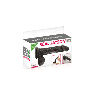 Фаллоимитатор на присоске Real Body - Real Jayson Black (мятая упаковка)
