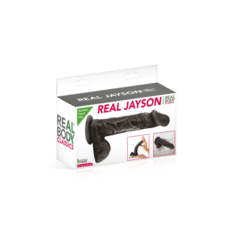 Фаллоимитатор на присоске Real Body - Real Jayson Black (мятая упаковка)