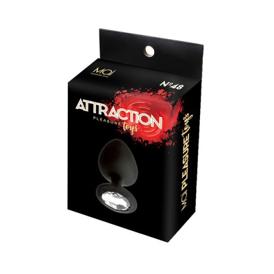 Анальна пробка з кристалом MAI Attraction Toys №47 Black (м'ята упаковка)