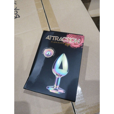 Металева анальна пробка MAI Attraction Toys №74 RAINBOW (м'ята упаковка)