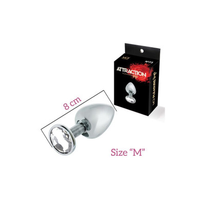 Анальна пробка з кристаллом MAI Attraction Toys №73 (пом'ята упаковка)
