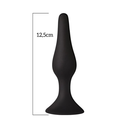 Анальна пробка на присосці MAI Attraction Toys №34 Black (пом'ята упаковка)